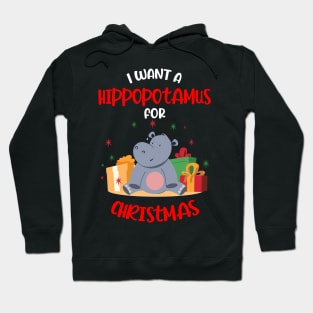 I want a Hippopotamus for Christmas Xmas Hippo Hoodie